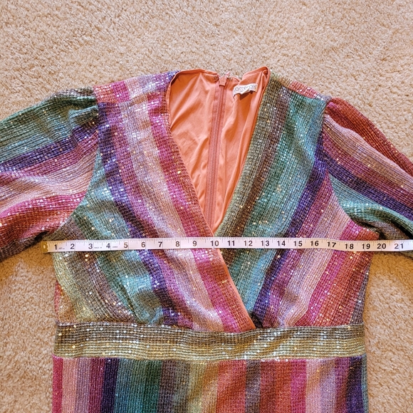 Rare Eva Mendes Cher Sequin Sheath Dress "Over the Rainbow" Women's Size XL - Picture 14 of 16